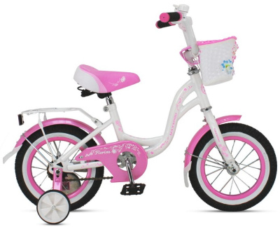 Велосипед Maxxpro Florina N12 (2021) (FLORINA-N12-1 95-101 см (3-4 года) Бело-розовый)