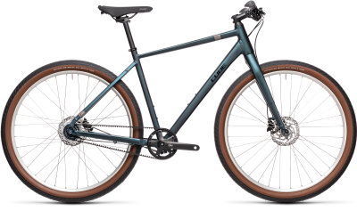 Велосипед CUBE 2021 HYDE PRO (447200-50 S(50cm)  Сине-серебристый)