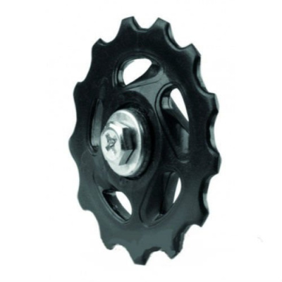 Ролик переключателя натягивающий, 11Т, пластик, черный