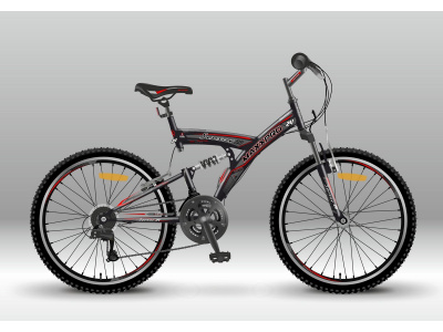 Велосипед Maxxpro Sensor 24 (2020) (M2410-3 18" Черно-красный)