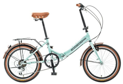 Велосипед NOVATRACK 20" складной, AURORA ( Универсальный Бирюзовый)
