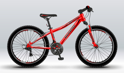 Велосипед Maxxpro Hellcat 24 (2020) (M2404-1 13" Красно-черный)