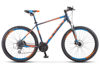 Велосипед Stels Navigator-750 D 27.5" (V010 19" Сине-оранжевый)