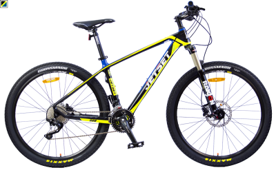 Велосипед Jetset JS988 carbon (js988/2 17" Черно-сине-салатовый)