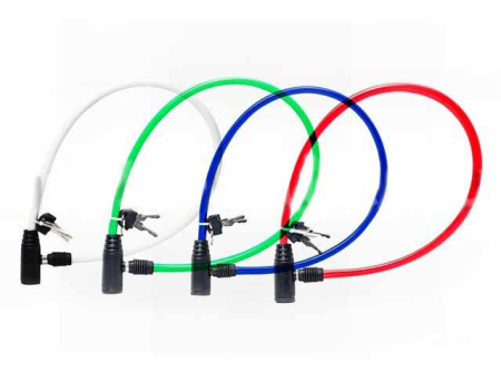 Велозамок 650 мм (белый-зеленый-красный-синий-черный)